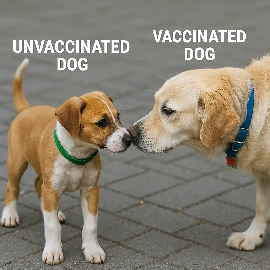 Can an Unvaccinated Dog Safely Be Around a Vaccinated Dog
